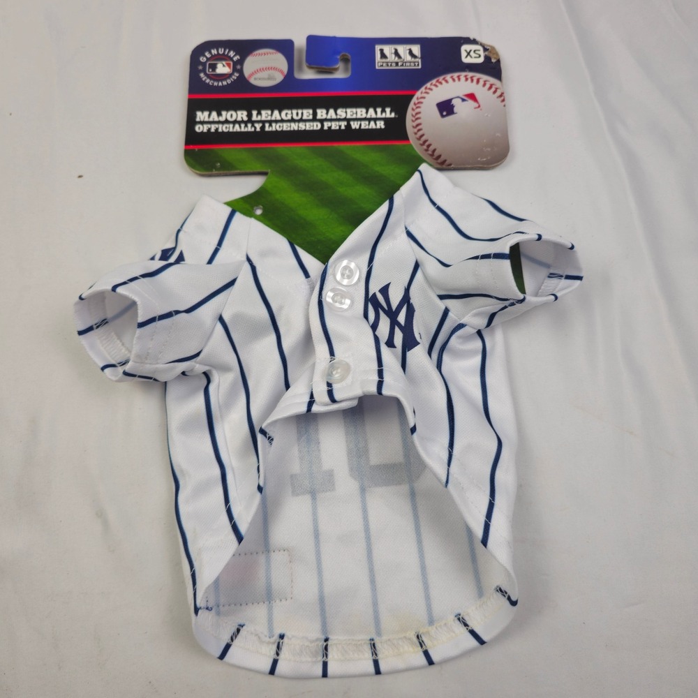Pets First MLB New York Yankees Dog Jersey Size XS Extra Small #01 Pinstripe